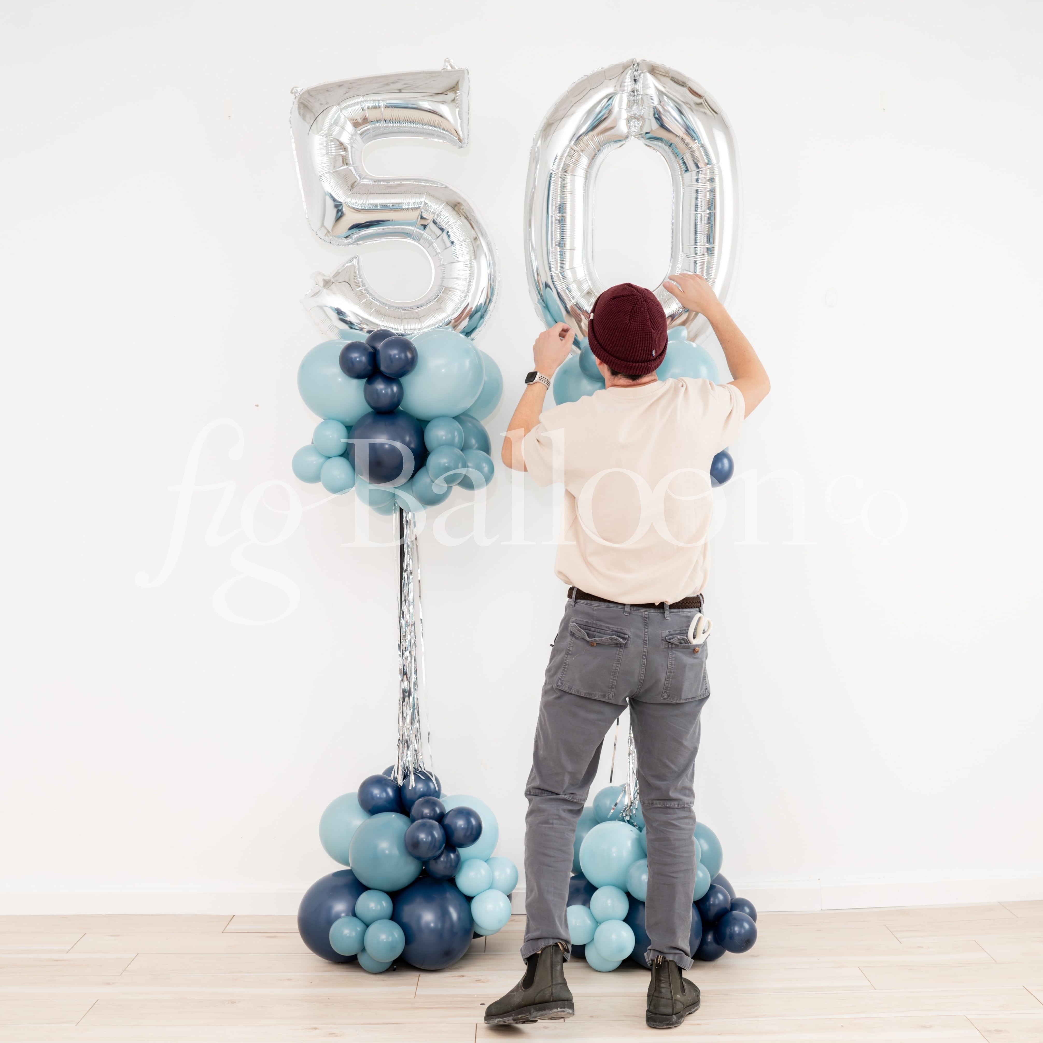 Number Balloon Party Pole 50