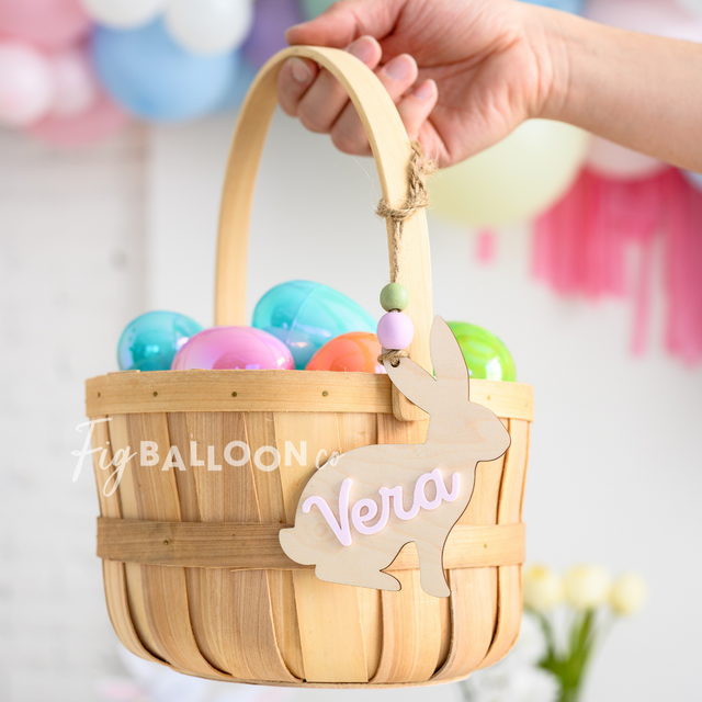 Custom Easter Bunny Acrylic Basket Gift Tag / Ornament