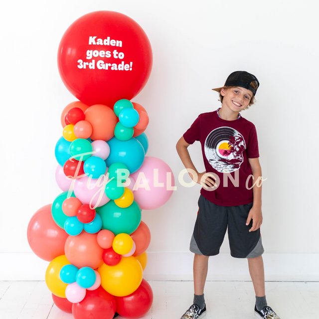 Back to School Column with Custom Message Balloon