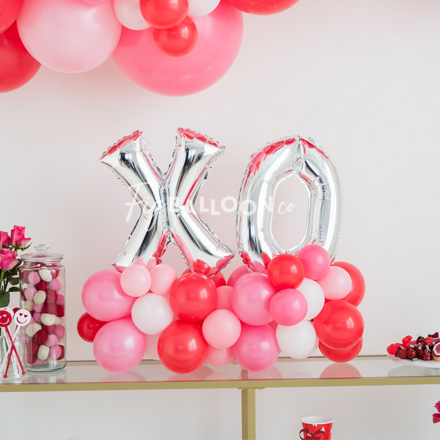 Reds & Pinks XO Balloon Tabletop Marquee