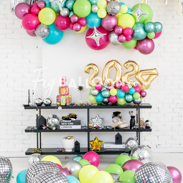 Colorblast 2024 NYE Balloon Numbers Marquee Fig Balloon Co.
