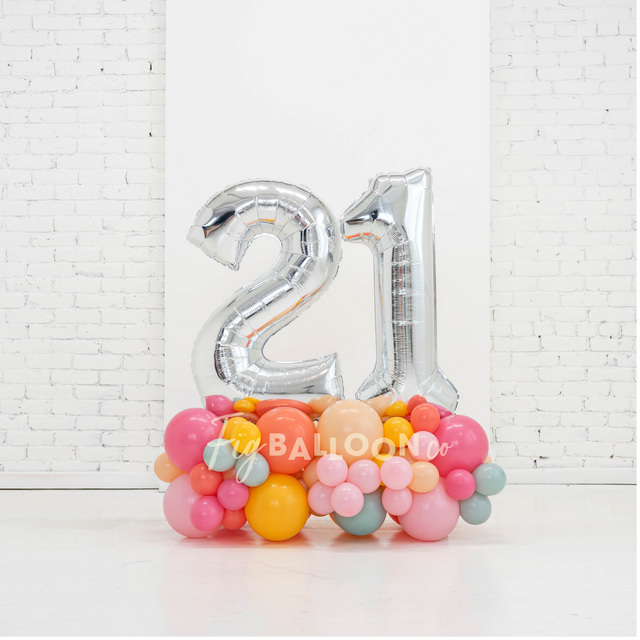 balloon number mylar marquees cloud