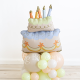 Birthday Cake Balloon Stack