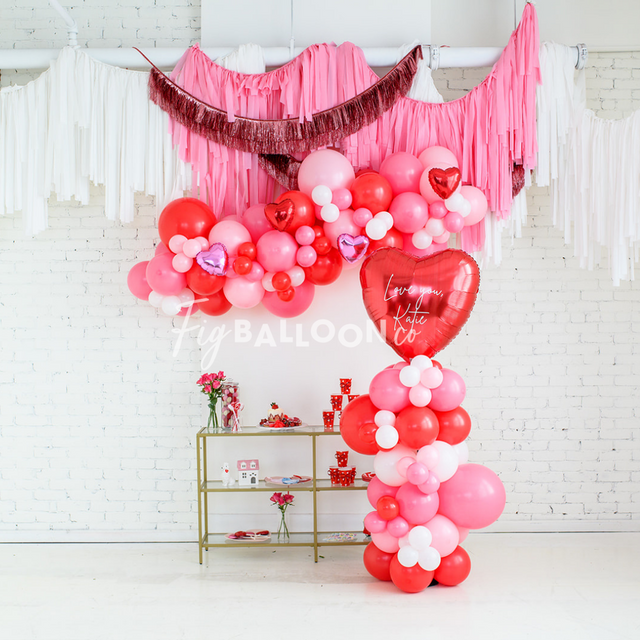 Reds and Pinks Custom Heart Column