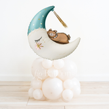 Teddy Bear on Blue Moon Topper Balloon Stack
