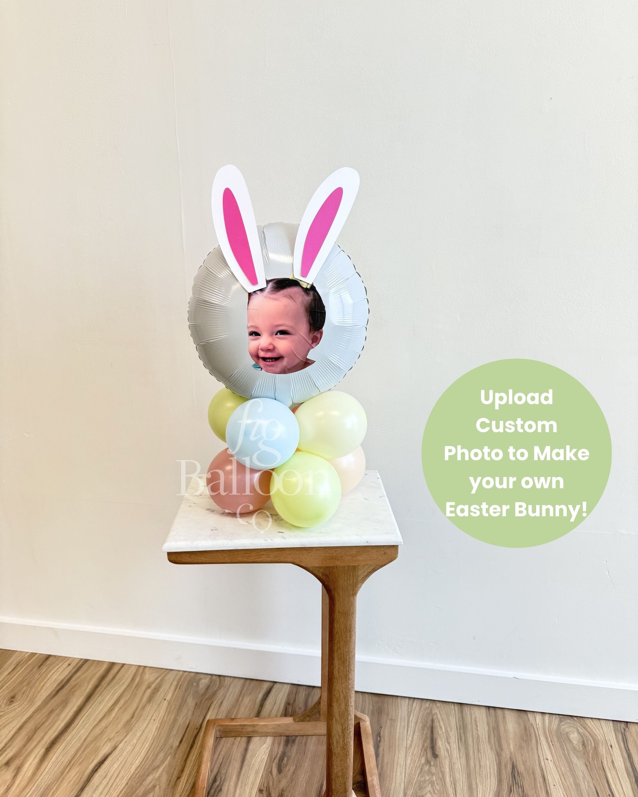 Reaster Rabbit Balloon Stack Customizable Easter Bunny Balloon Stack – Fig Balloon Co.
