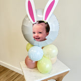 Customizable Easter Bunny Balloon Stack