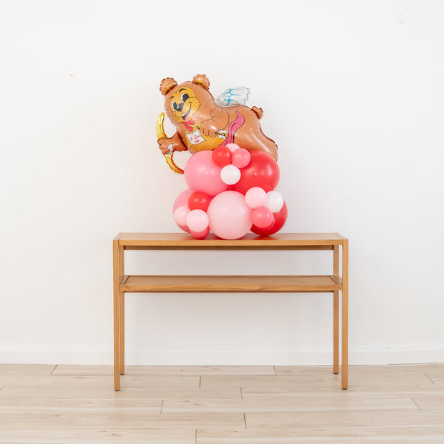 Teddy Bear Cupid Balloon Stack