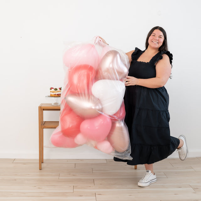 Valentines Bag Of Heart Balloons