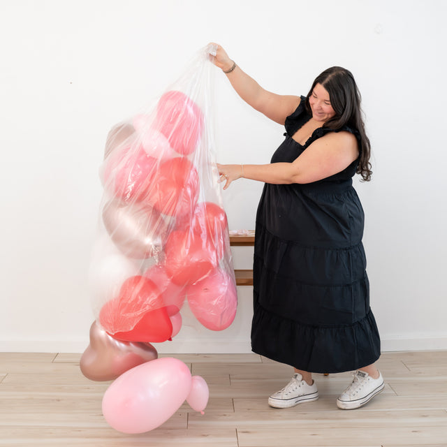 Valentines Bag Of Heart Balloons