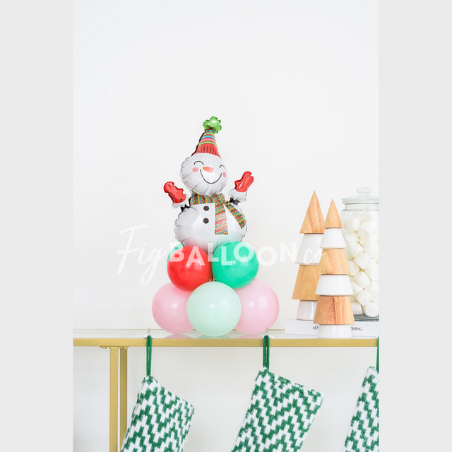 Holiday Snowman Tabletop Centerpiece