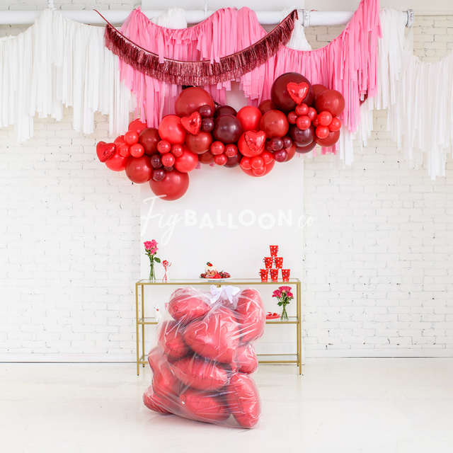 Red Hearts Bag Of Balloons