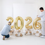 2026 NYE Spilled Champagne Balloon Number Stacks