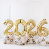 2026 NYE Spilled Champagne Balloon Number Stacks