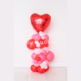 Reds and Pinks Heart Column