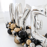 NYE Noir Balloon Letter Stacks