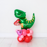 Valentines Dinosaur Balloon Cluster