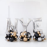 NYE Noir Balloon Letter Stacks