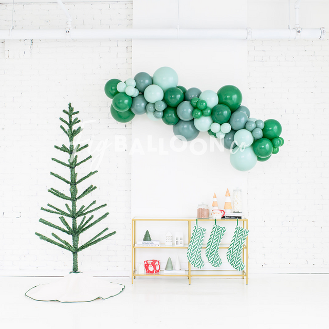 Evergreen Holiday Balloon Garland