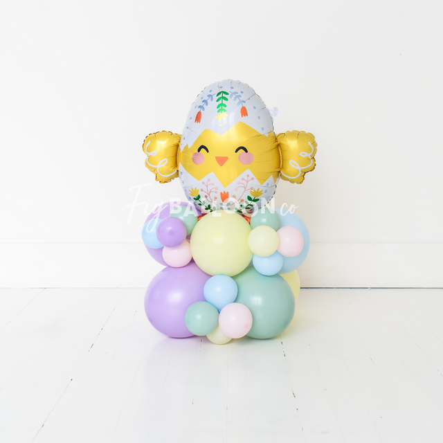 Spring Chick Tabletop Balloon Cluster
