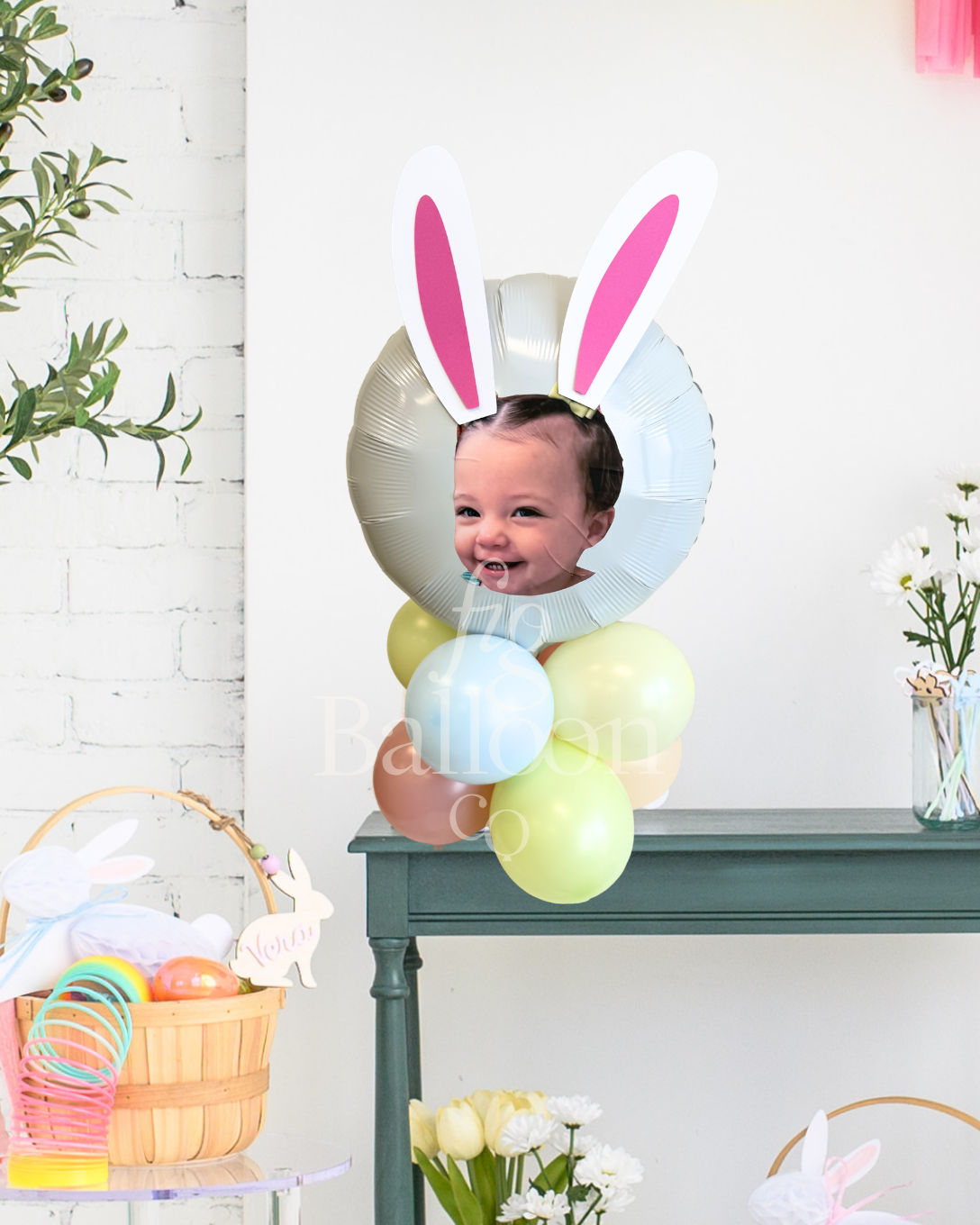 Reaster Rabbit Balloon Stack Customizable Easter Bunny Balloon Stack – Fig Balloon Co.