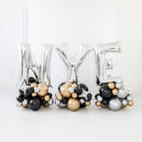 NYE Noir Balloon Letter Stacks