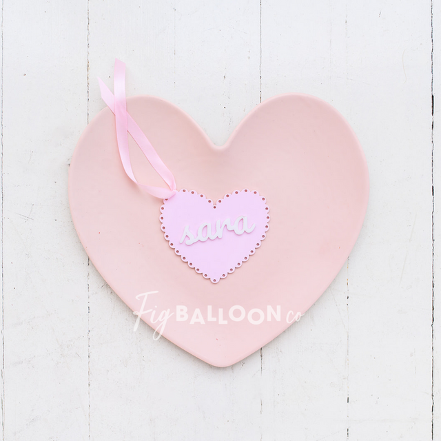 Custom Valentine's Heart Acrylic Gift Tag Ornament