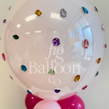 Gemstone Bedazzled Tabletop Balloon Stack