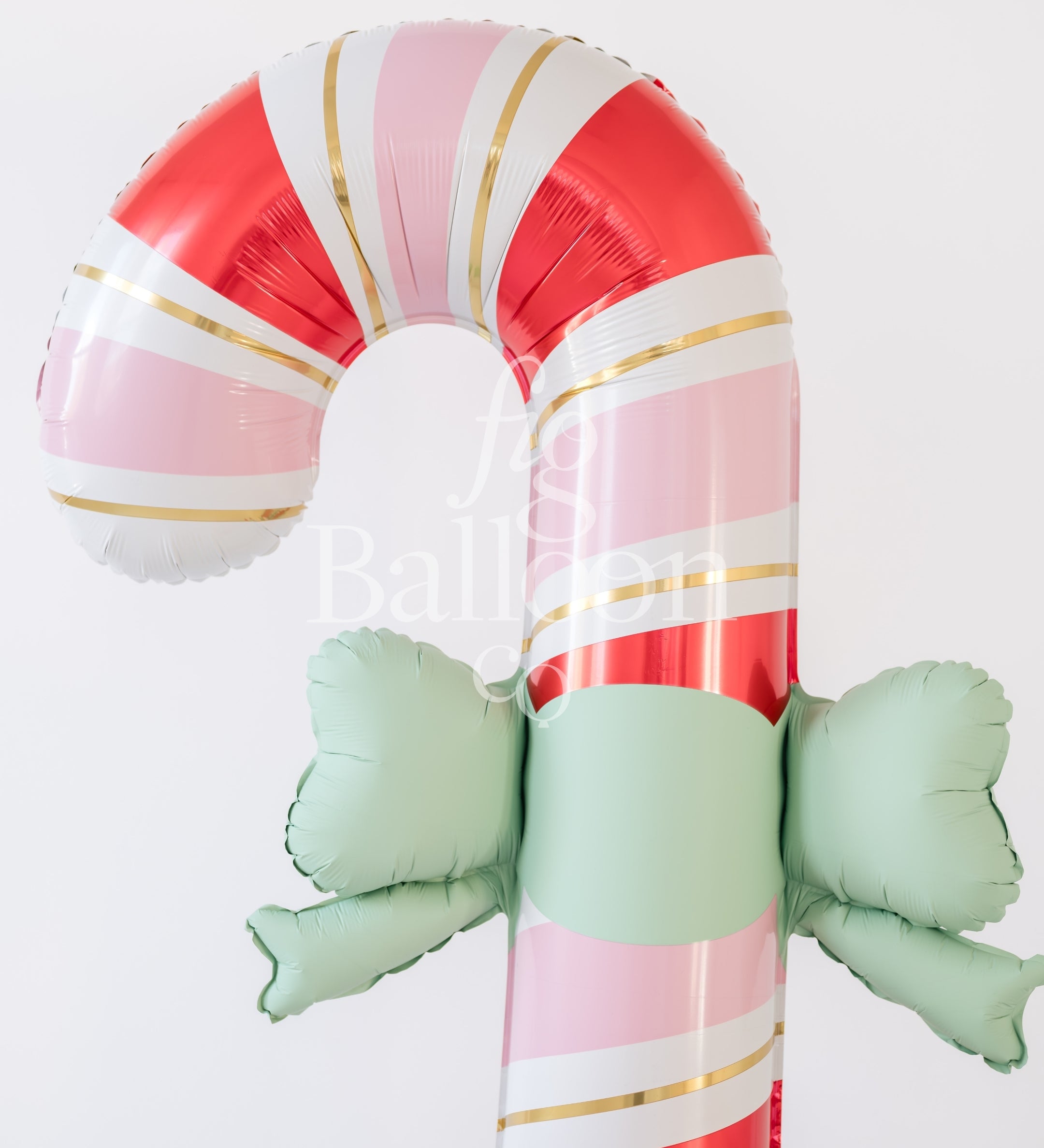 Bow Candy Cane Balloon Stack