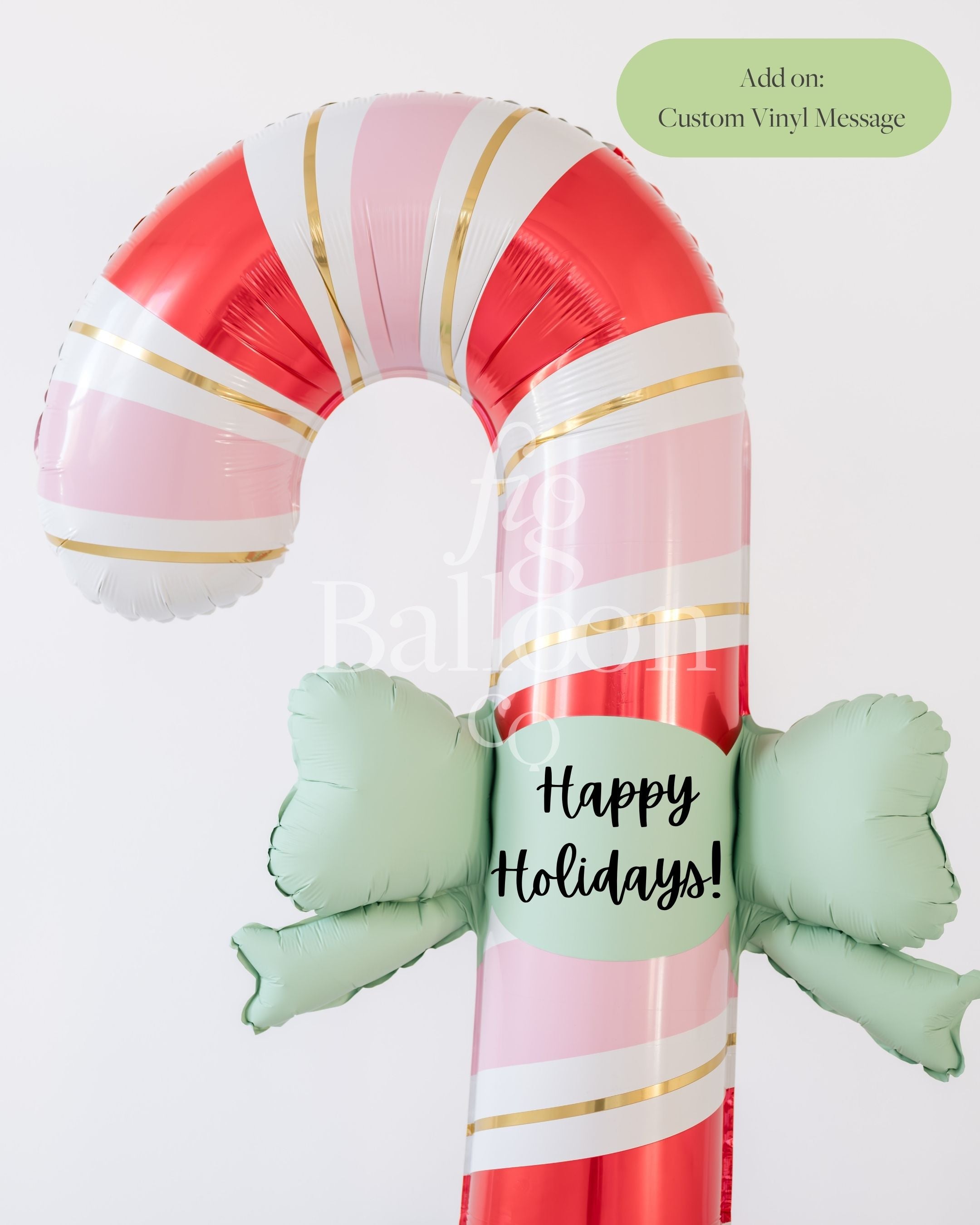 Bow Candy Cane Balloon Stack