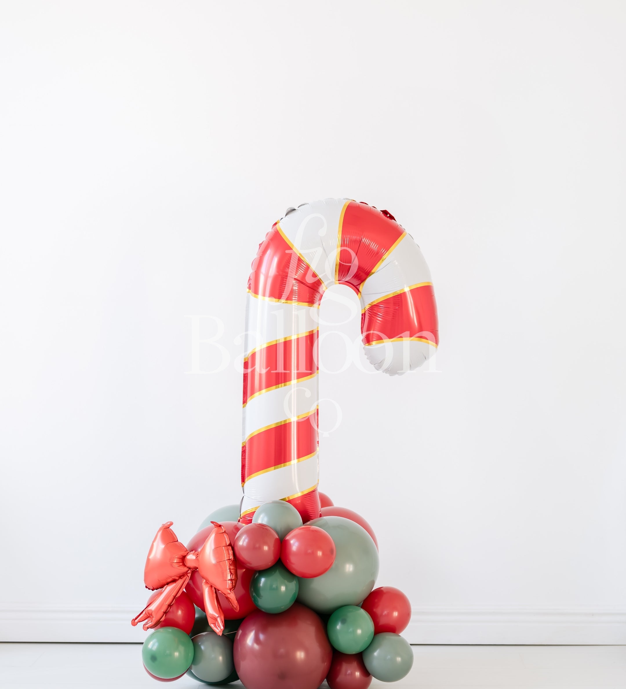 Candy Cane Balloon Stack