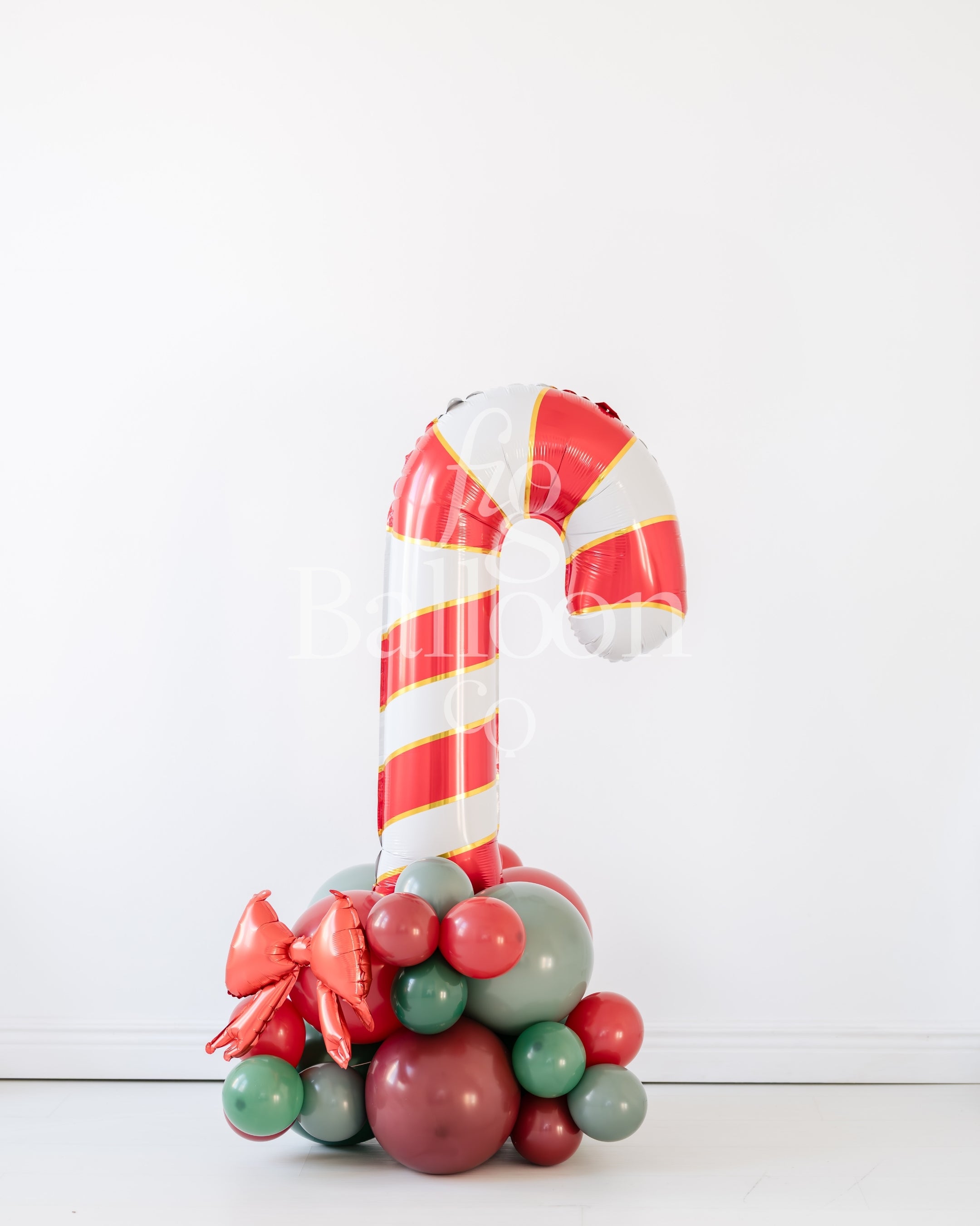 Candy Cane Balloon Stack