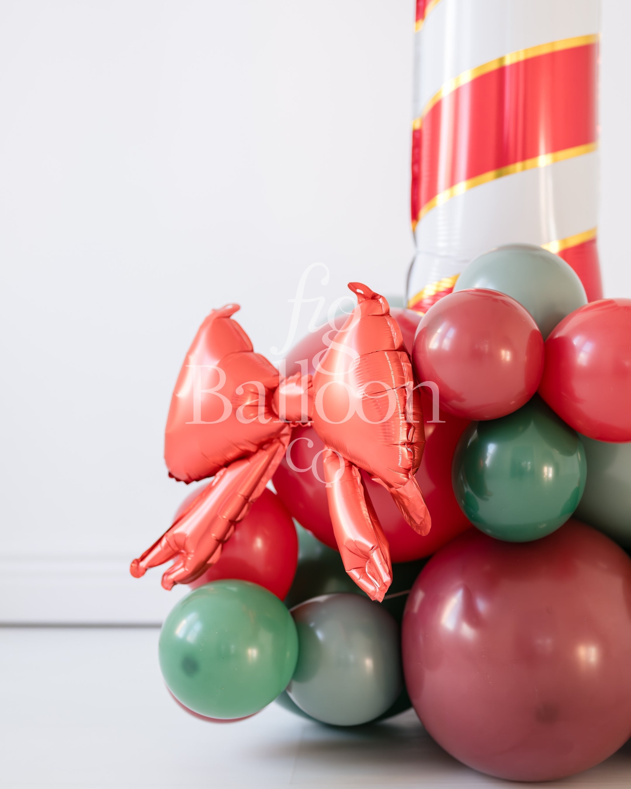 Candy Cane Balloon Stack