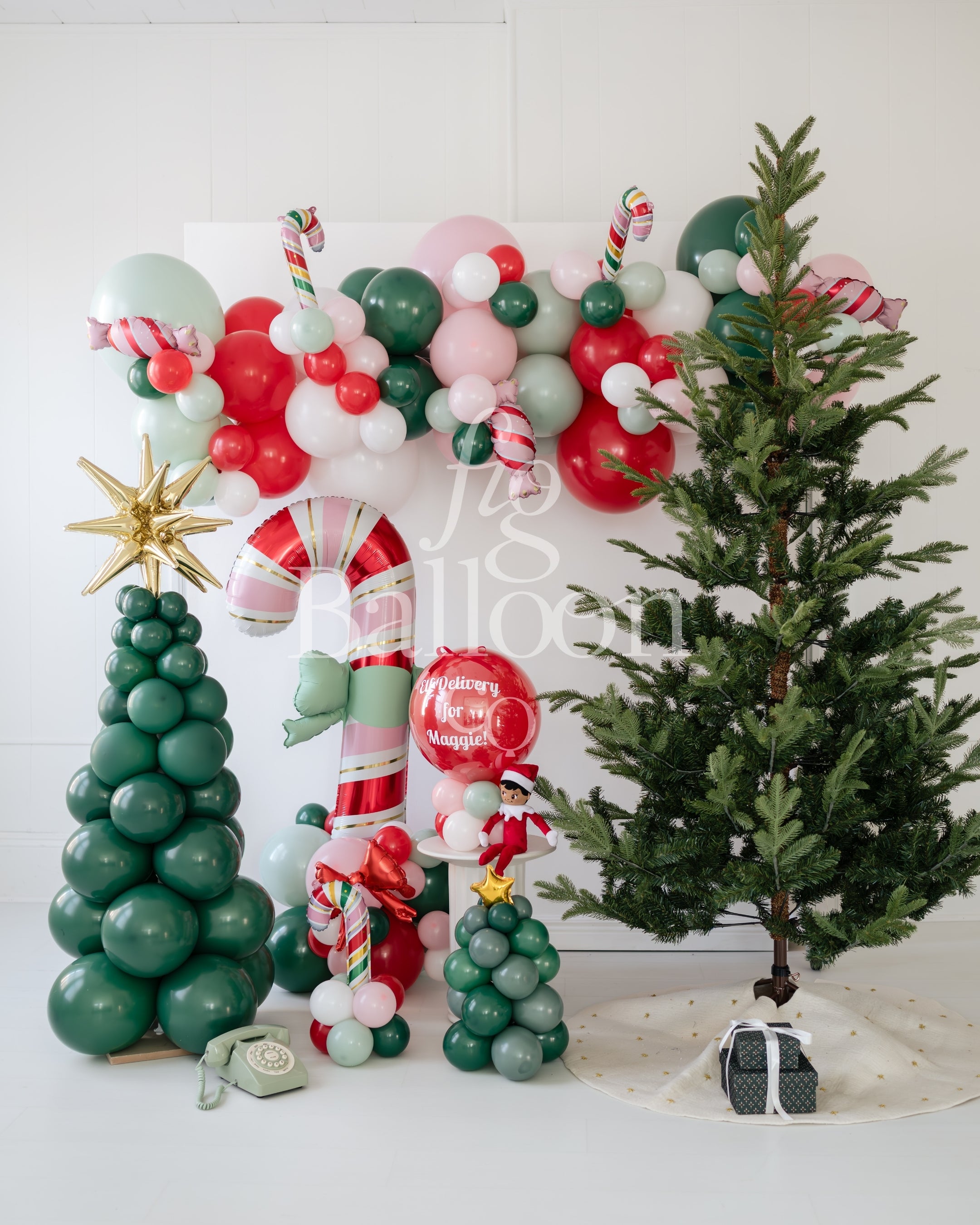 Candy Cane Lane Balloon Garland