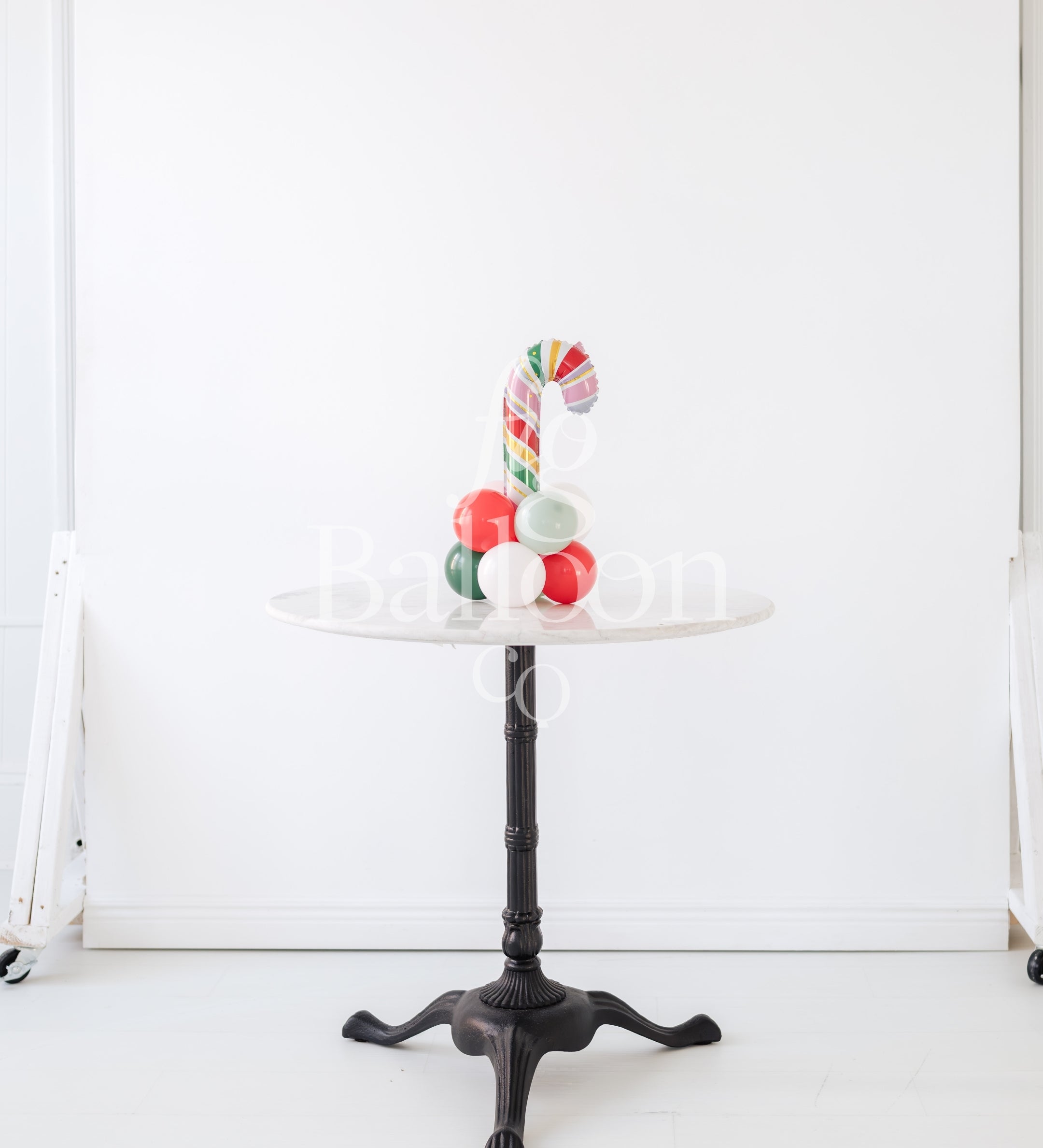 Candy Cane Lane Tabletop Balloon Stack