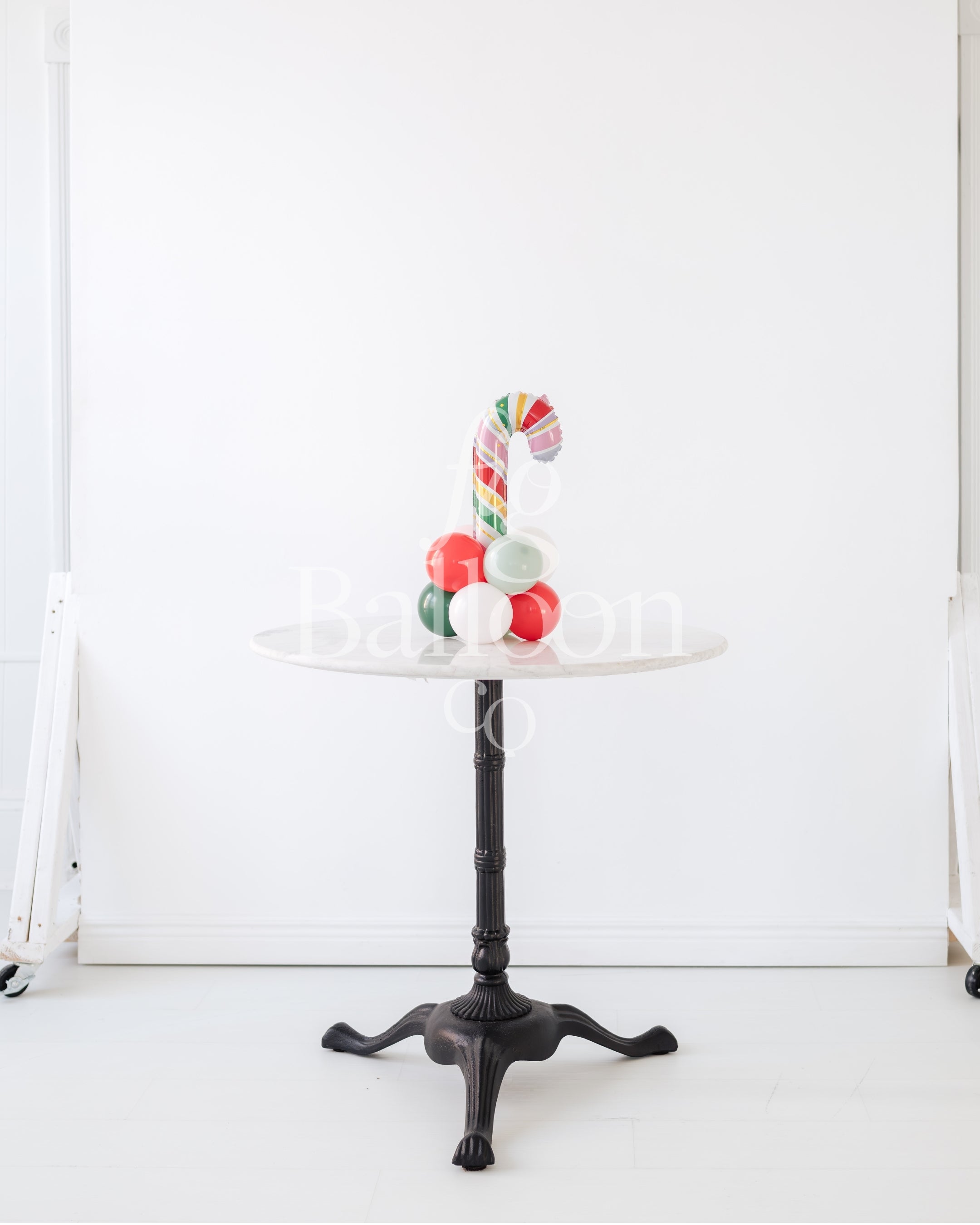 Candy Cane Lane Tabletop Balloon Stack