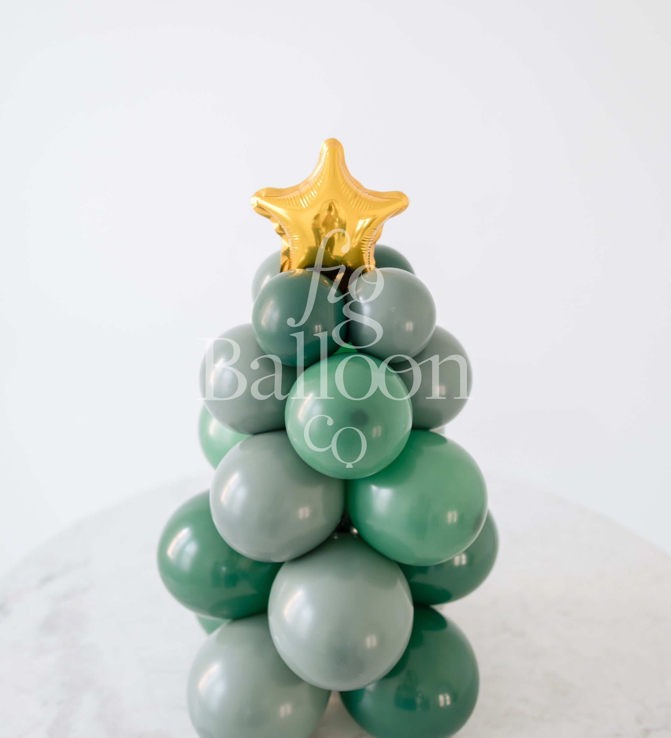 Christmas Tree Tabletop Balloon Stack