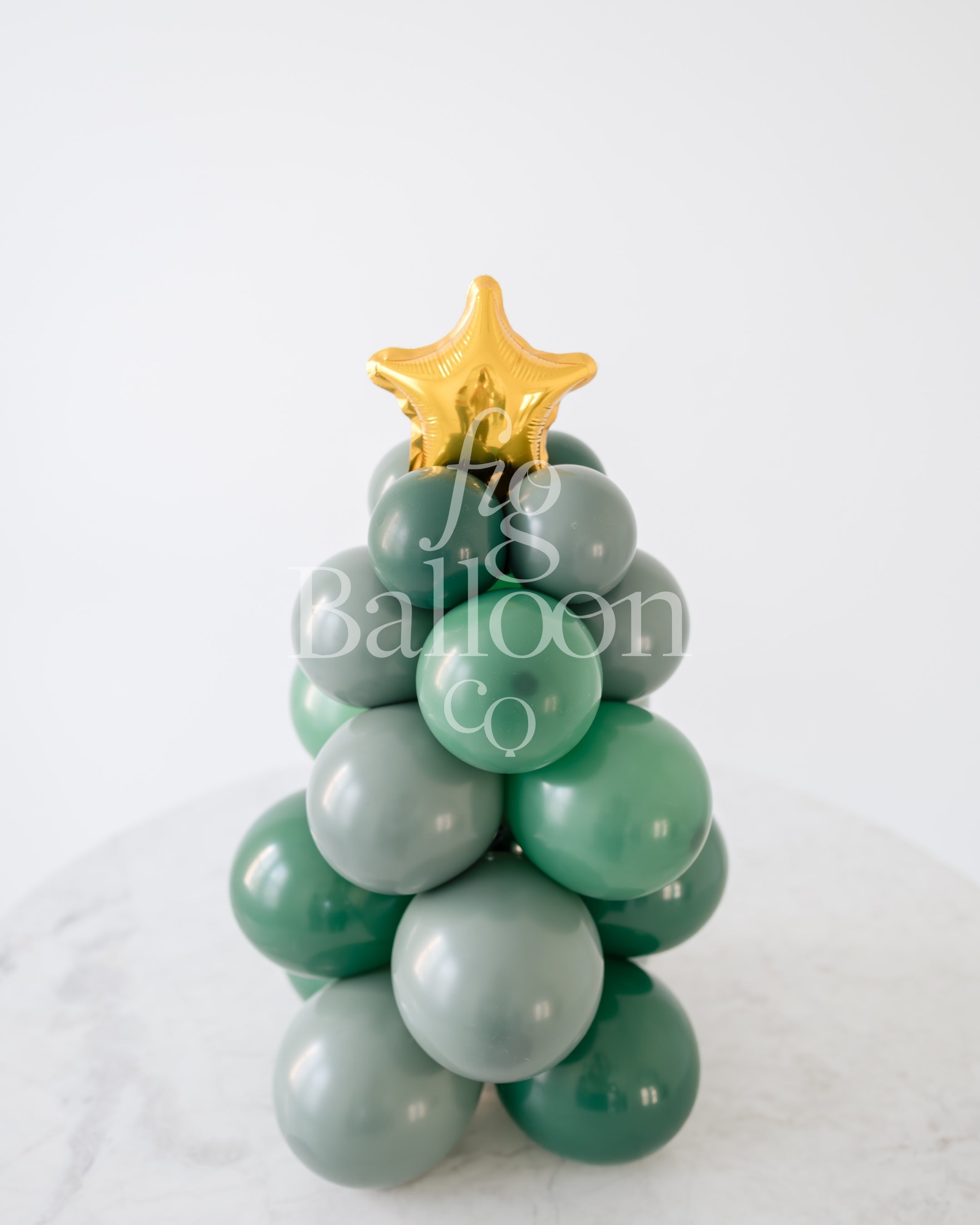 Christmas Tree Tabletop Balloon Stack