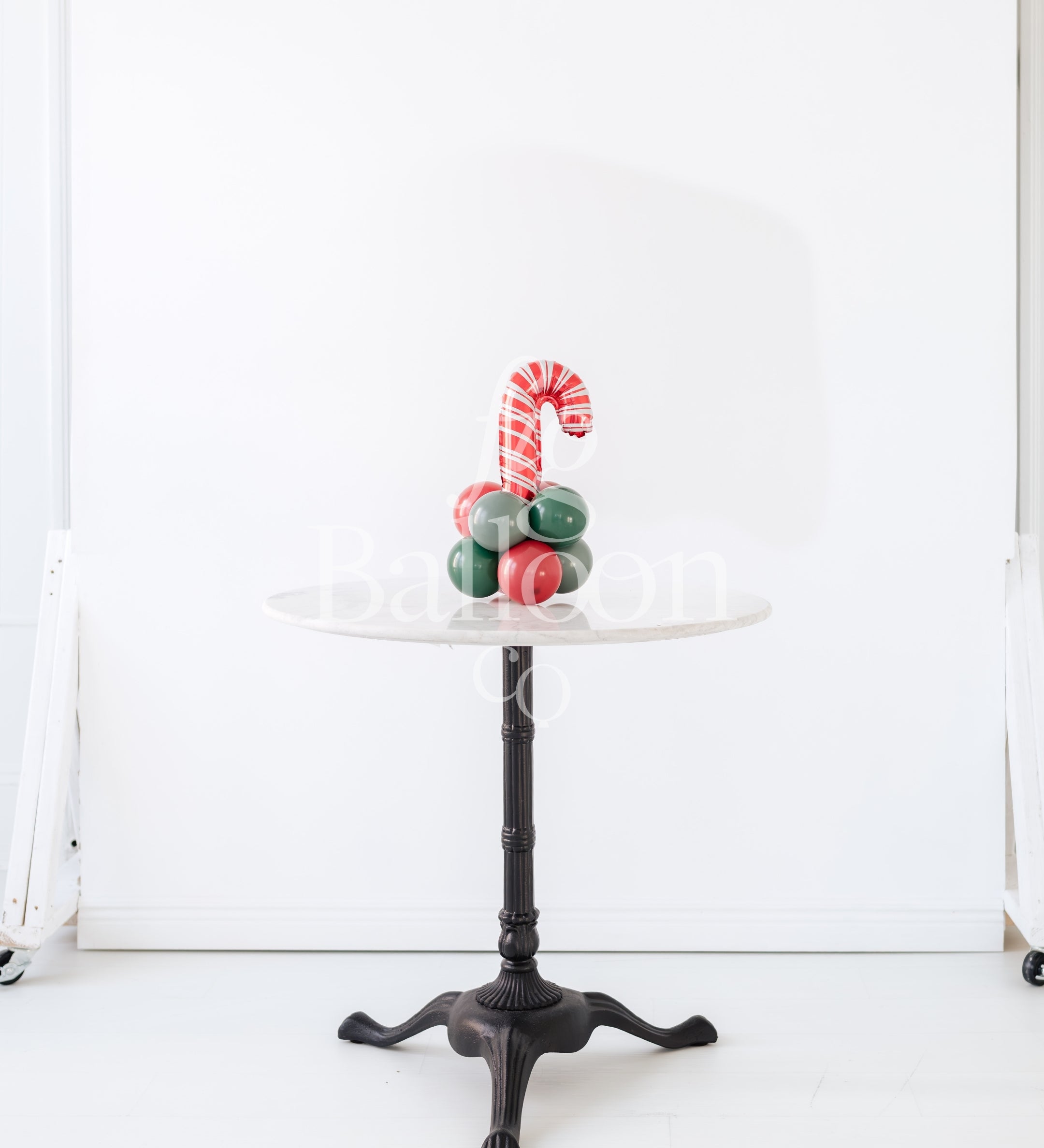Classic Candy Cane Tabletop Balloon Stack