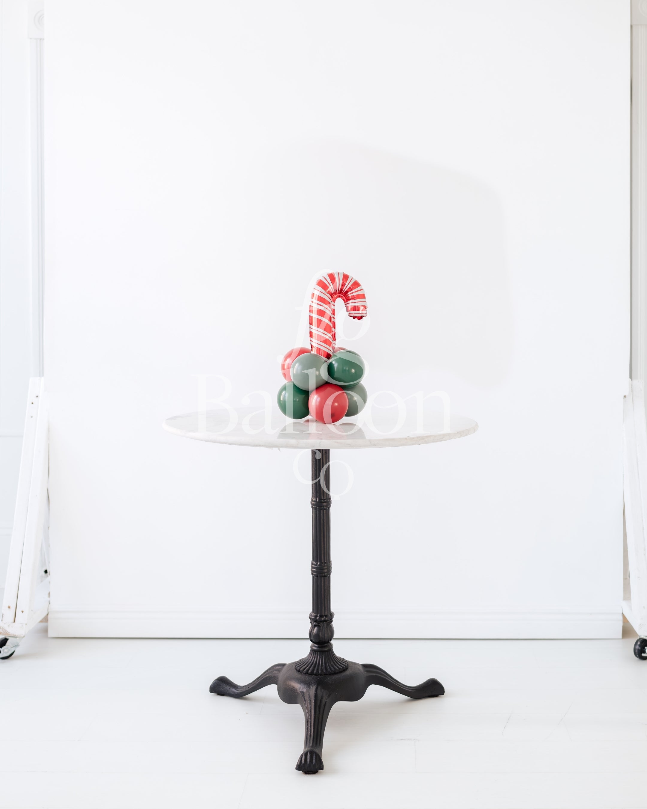 Classic Candy Cane Tabletop Balloon Stack
