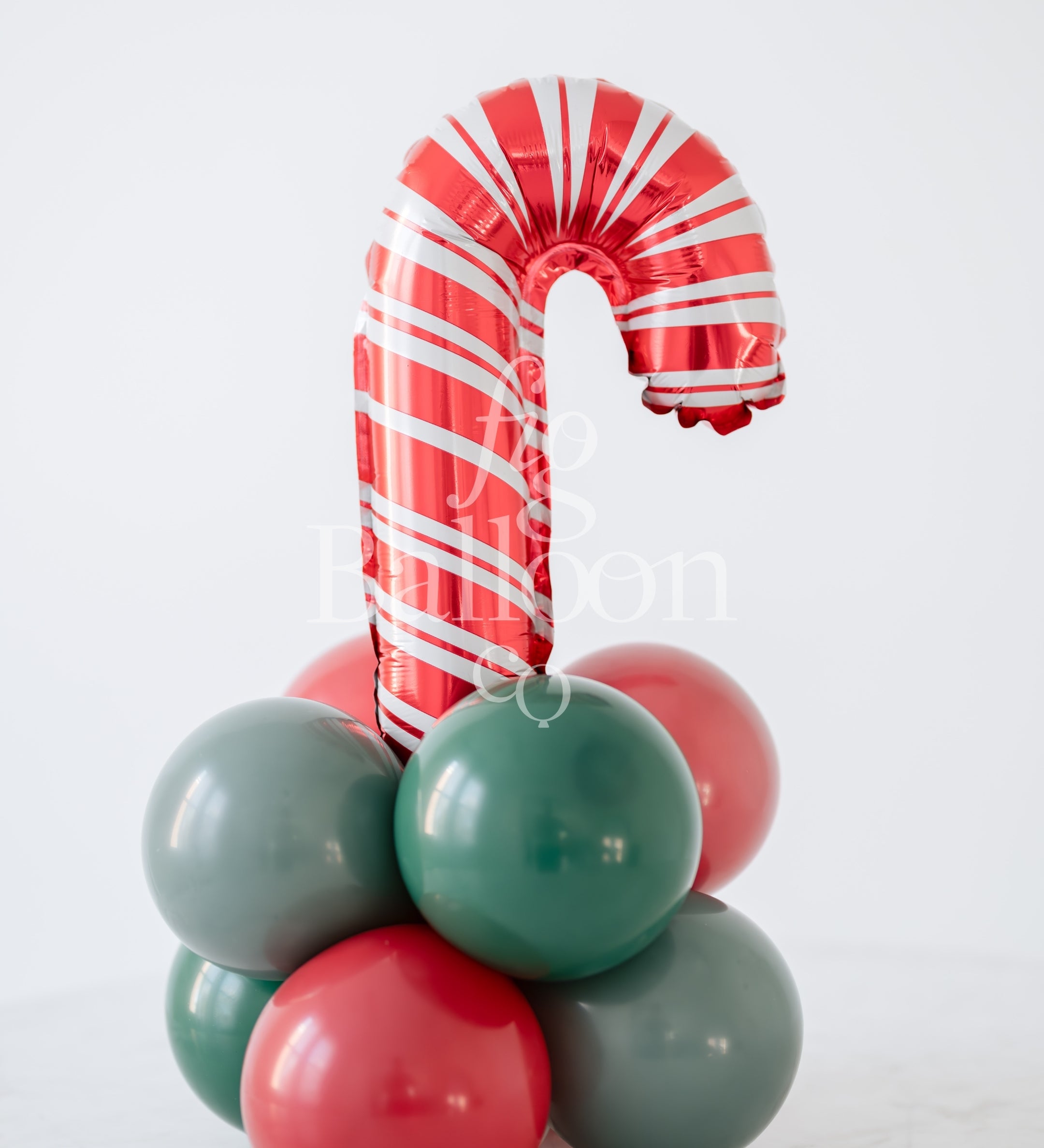 Classic Candy Cane Tabletop Balloon Stack