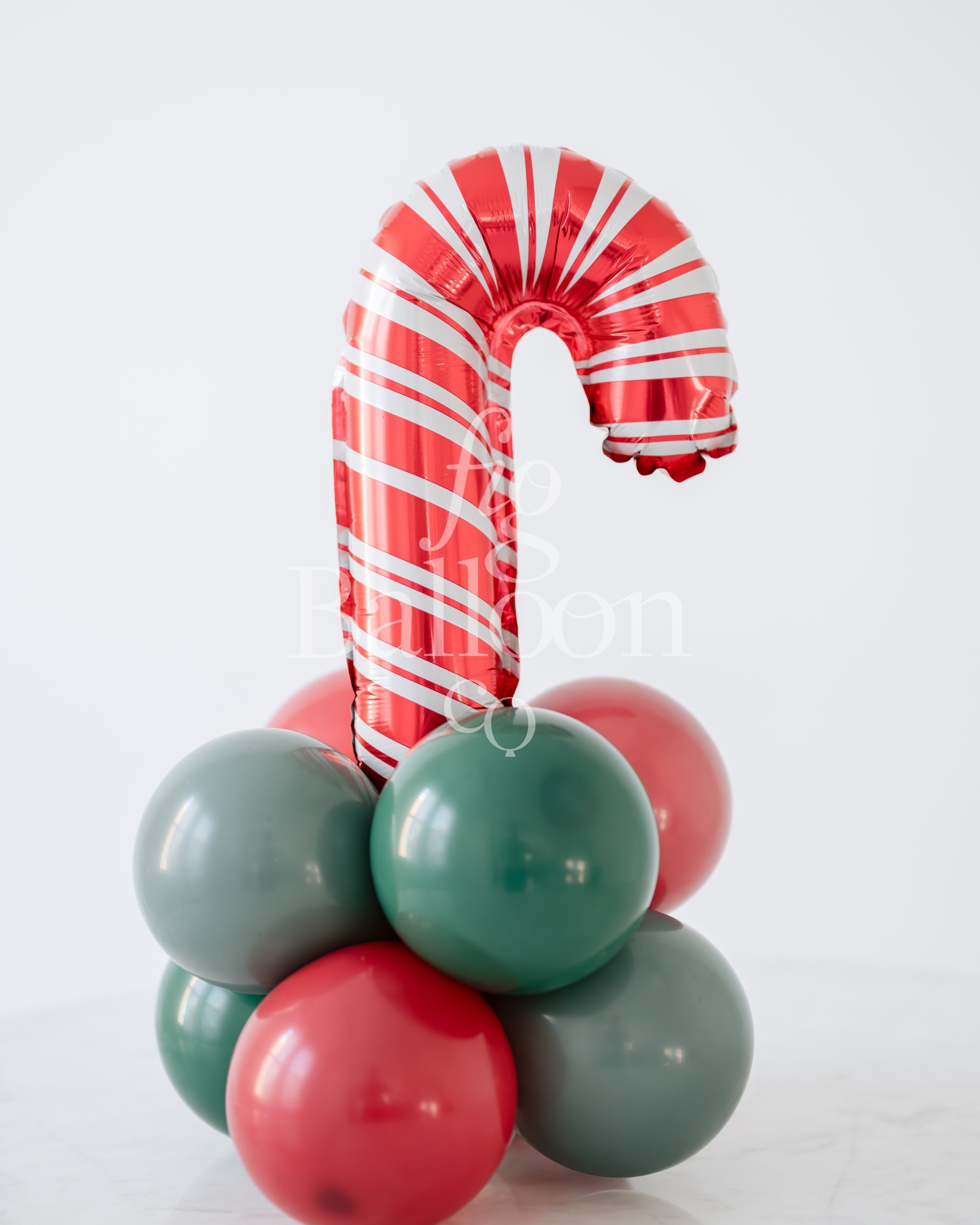 Classic Candy Cane Tabletop Balloon Stack