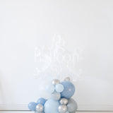 Clear Snowflake Balloon Stack