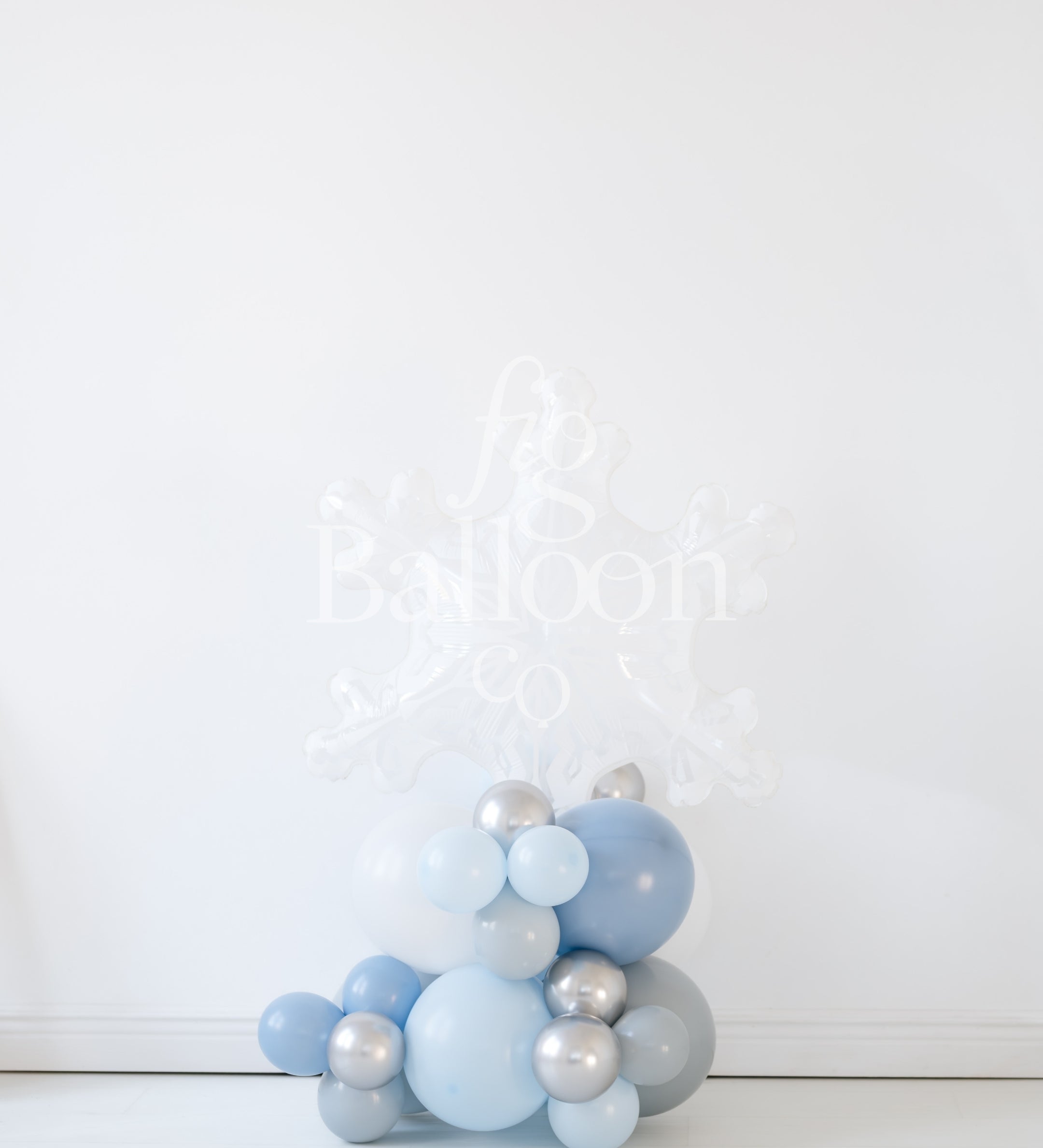 Clear Snowflake Balloon Stack