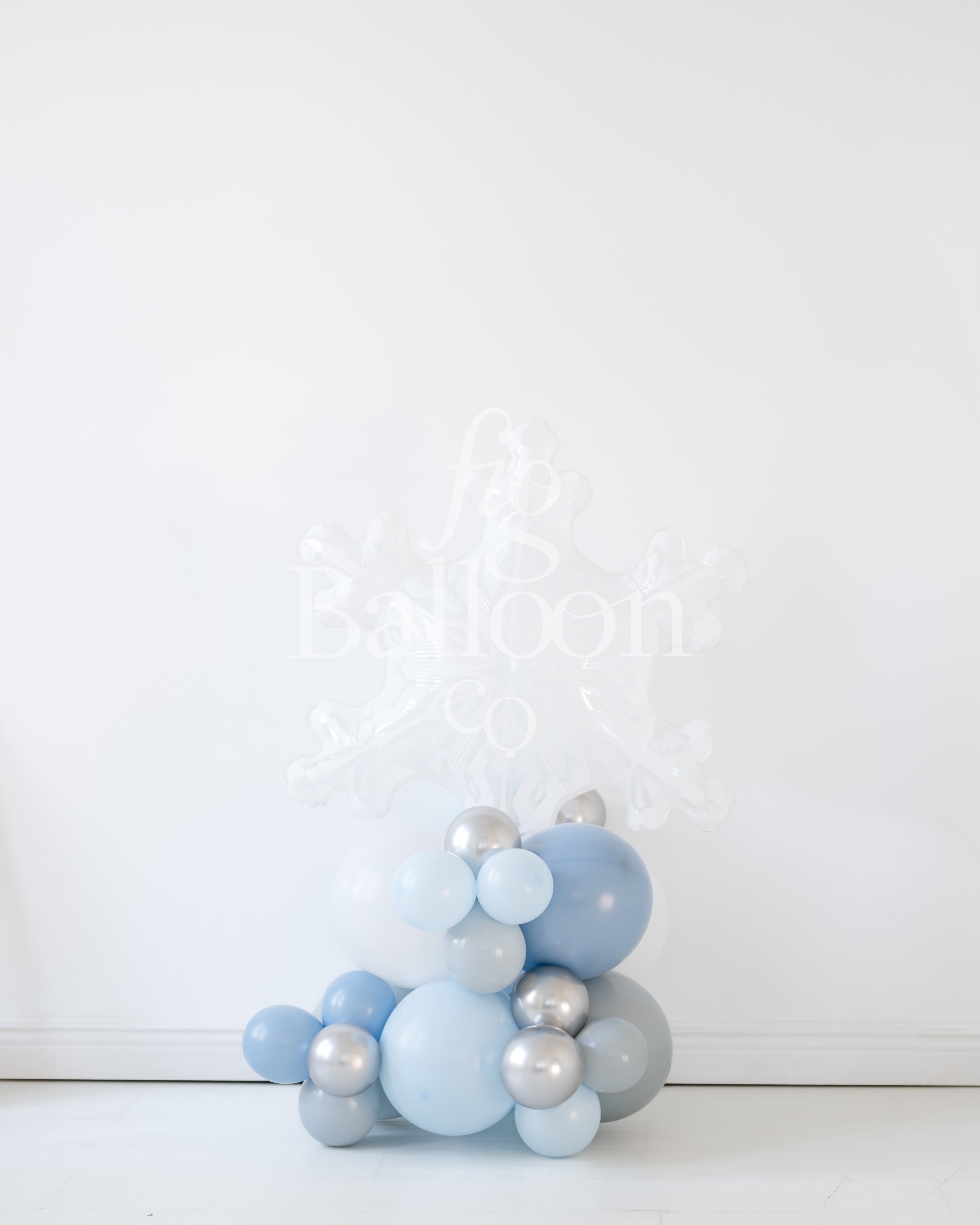Clear Snowflake Balloon Stack