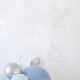 Clear Snowflake Balloon Stack