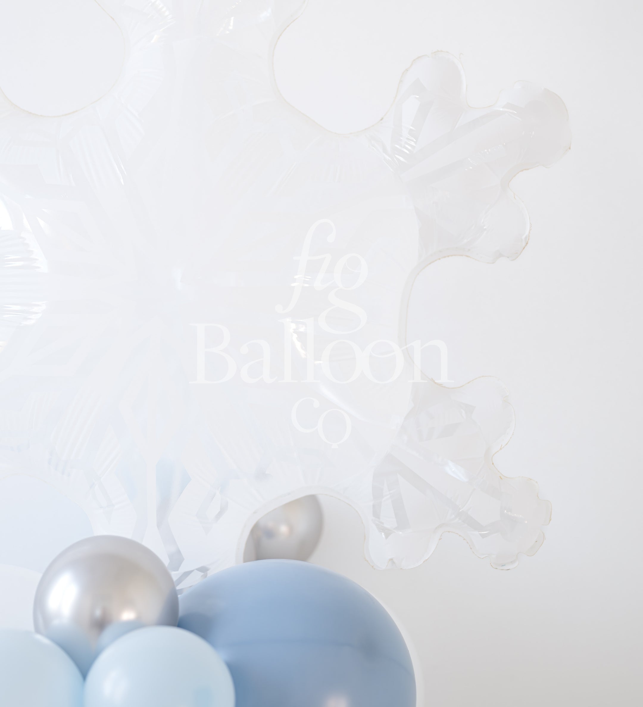 Clear Snowflake Balloon Stack