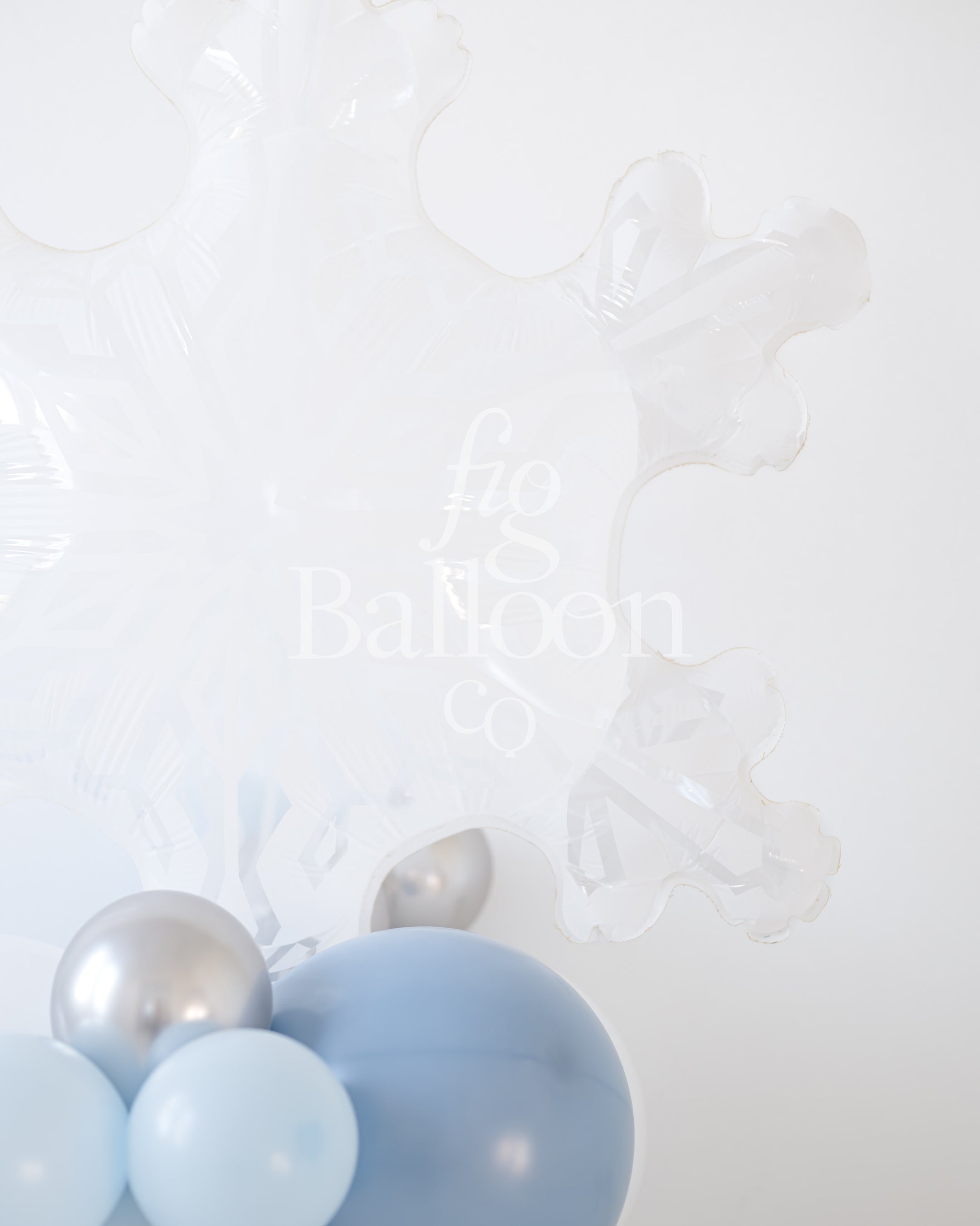 Clear Snowflake Balloon Stack