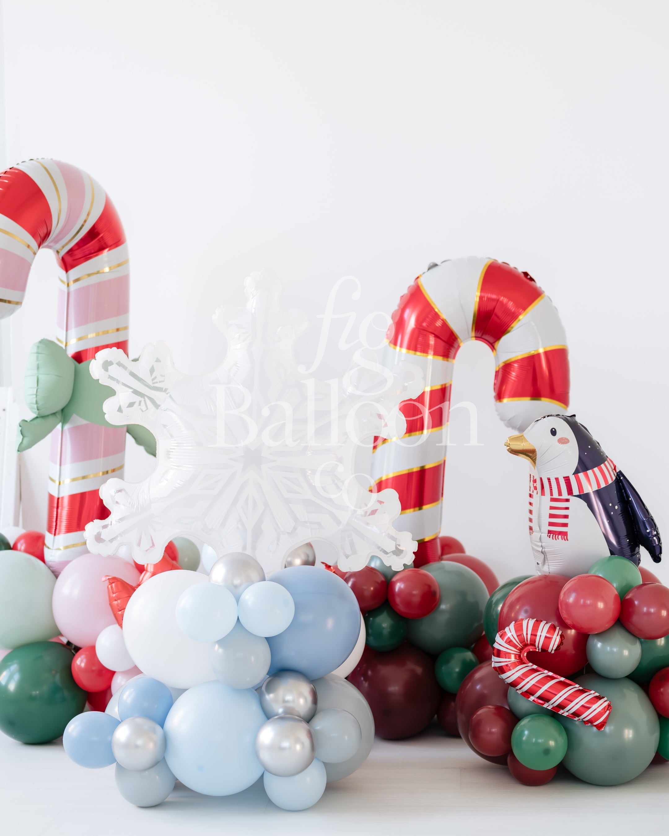 Clear Snowflake Balloon Stack