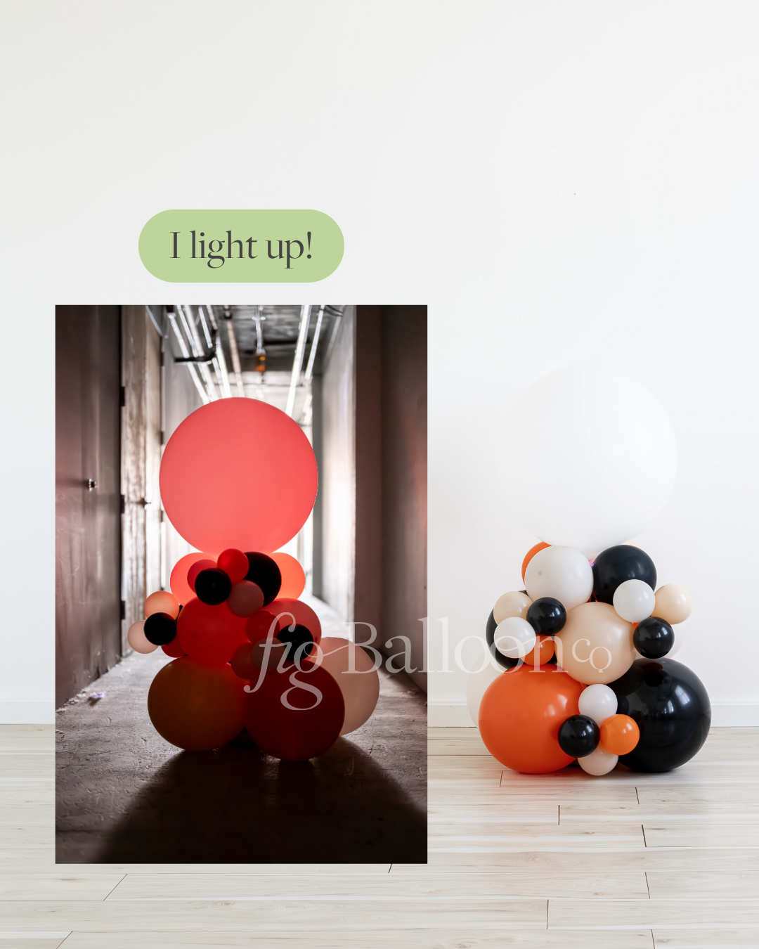 Custom Glow In The Dark Balloon Stack!